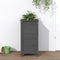 vidaXL - Plantenbak - 40x40x78 - cm - massief - grenenhout - grijs