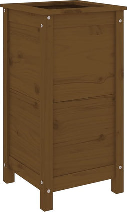 vidaXL - Plantenbak - 40x40x78 - cm - massief - grenenhout - honingbruin