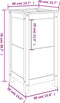 vidaXL - Plantenbak - 40x40x78 - cm - massief - grenenhout - wit