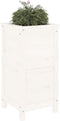 vidaXL - Plantenbak - 40x40x78 - cm - massief - grenenhout - wit