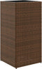 vidaXL - Plantenbak - 40x40x80 - cm - poly - rattan - bruin