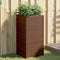 vidaXL - Plantenbak - 40x40x80 - cm - poly - rattan - bruin