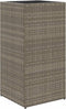 vidaXL - Plantenbak - 40x40x80 - cm - poly - rattan - grijs