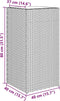 vidaXL - Plantenbak - 40x40x80 - cm - poly - rattan - grijs