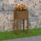 vidaXL - Plantenbak - 40x40x81 - cm - massief - grenenhout - honingbruin