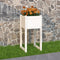 vidaXL - Plantenbak - 40x40x81 - cm - massief - grenenhout - wit