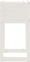 vidaXL - Plantenbak - 40x40x81 - cm - massief - grenenhout - wit
