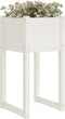 vidaXL - Plantenbak - 40x40x81 - cm - massief - grenenhout - wit