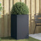 vidaXL - Plantenbak - 42x38x75 - cm - staal - antracietkleurig