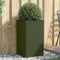 vidaXL - Plantenbak - 42x38x75 - cm - staal - olijfgroen