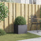 vidaXL - Plantenbak - 42x40x39 - cm - staal - antracietkleurig