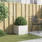 vidaXL - Plantenbak - 42x40x39 - cm - staal - wit