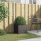 vidaXL - Plantenbak - 42x40x39 - cm - staal - zwart