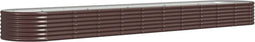 vidaXL - Plantenbak - 440x80x36 - cm - gepoedercoat - staal - bruin