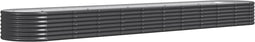 vidaXL - Plantenbak - 440x80x36 - cm - gepoedercoat - staal - antracietkleurig