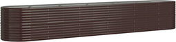 vidaXL - Plantenbak - 440x80x68 - cm - gepoedercoat - staal - bruin