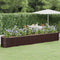 vidaXL - Plantenbak - 440x80x68 - cm - gepoedercoat - staal - bruin