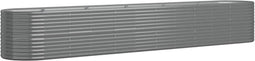 vidaXL - Plantenbak - 440x80x68 - cm - gepoedercoat - staal - grijs