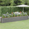 vidaXL - Plantenbak - 440x80x68 - cm - gepoedercoat - staal - grijs