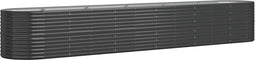 vidaXL - Plantenbak - 440x80x68 - cm - gepoedercoat - staal - antracietkleurig