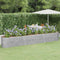 vidaXL - Plantenbak - 440x80x68 - cm - gepoedercoat - staal - zilverkleurig