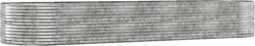 vidaXL - Plantenbak - 447x140x68 - cm - gepoedercoat - staal - zilverkleurig
