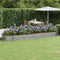 vidaXL - Plantenbak - 450x140x36 - cm - gepoedercoat - staal - zilverkleurig
