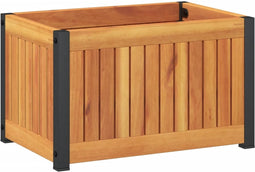 vidaXL - Plantenbak - 45x30x27,5 - cm - massief - acaciahout - en - staal