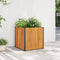 vidaXL - Plantenbak - 45x45x44 - cm - massief - acaciahout - en - staal