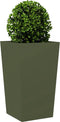 vidaXL - Plantenbak - 45x45x75 - cm - staal - olijfgroen