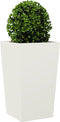 vidaXL - Plantenbak - 45x45x75 - cm - staal - wit
