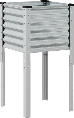 vidaXL - Plantenbak - 45x45x88 - cm - gegalvaniseerd - staal
