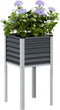 vidaXL - Plantenbak - 45x45x88 - cm - staal - antracietkleurig