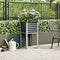 vidaXL - Plantenbak - 45x45x88 - cm - staal - antracietkleurig