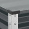 vidaXL - Plantenbak - 45x45x88 - cm - staal - antracietkleurig