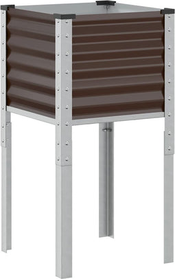 vidaXL - Plantenbak - 45x45x88 - cm - staal - bruin