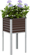 vidaXL - Plantenbak - 45x45x88 - cm - staal - bruin