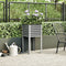 vidaXL - Plantenbak - 45x45x88 - cm - staal - grijs