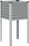 vidaXL - Plantenbak - 45x45x88 - cm - staal - grijs