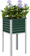 vidaXL - Plantenbak - 45x45x88 - cm - staal - groen
