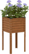 vidaXL - Plantenbak - 45x45x88 - cm - weervast - staal