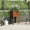 vidaXL - Plantenbak - 45x45x88 - cm - weervast - staal