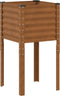 vidaXL - Plantenbak - 45x45x88 - cm - weervast - staal