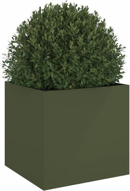 vidaXL - Plantenbak - 49x47x46 - cm - staal - olijfgroen