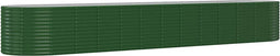 vidaXL - Plantenbak - 507x100x68 - cm - gepoedercoat - staal - groen