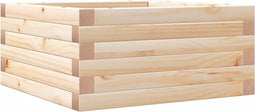 vidaXL - Plantenbak - 50x50x23 - cm - massief - grenenhout