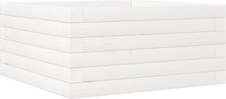 vidaXL - Plantenbak - 50x50x23 - cm - massief - grenenhout - wit
