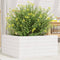 vidaXL - Plantenbak - 50x50x23 - cm - massief - grenenhout - wit