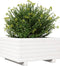 vidaXL - Plantenbak - 50x50x26,5 - cm - massief - grenenhout - wit