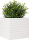 vidaXL - Plantenbak - 50x50x45,5 - cm - massief - grenenhout - wit